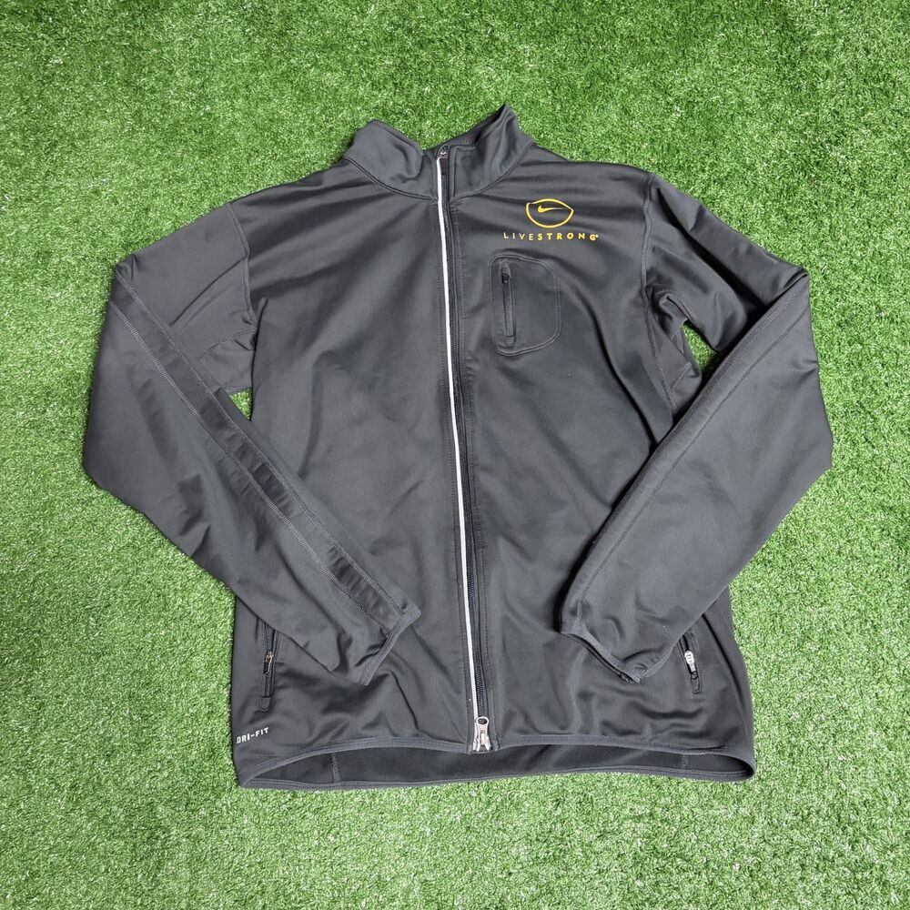 Nike LiveStrong Zip‑Up Women’s Medium Gray Black Full Zip